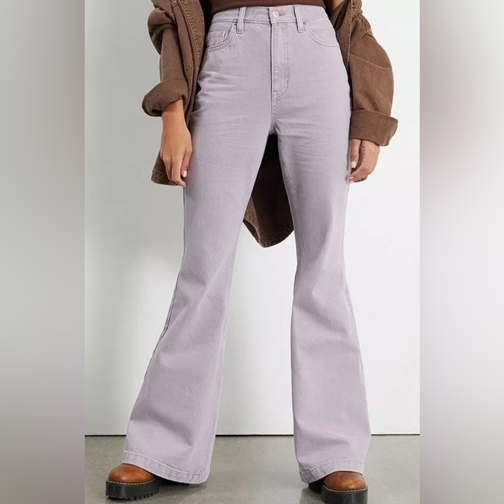Pacsun Purple High Waisted Flare Jeans NWT Womens Size 25 Dusty Lavendar Small S